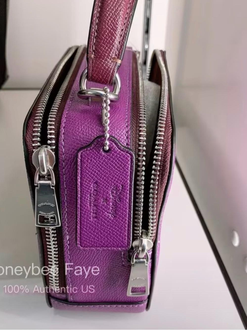 NWT Disney x Coach Box Crossbody Bag with Ursula Motif (Style CC375) - Picture 3 of 7